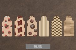 Chocolate Food with Vintage Seamless Pattern Shaped Tag Product Image 1