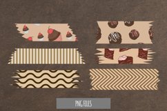 Chocolate Food with Vintage Color Seamless Pattern Tape Product Image 1