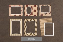 Chocolate Food with Vintage Color Seamless Pattern Frame Set Product Image 1