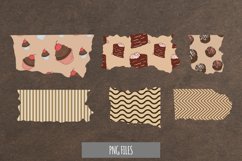 Chocolate Food with Vintage Seamless Pattern Torn Paper Product Image 1