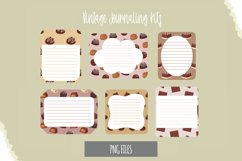 Chocolate Food with Vintage Seamless Shaped Journaling Page Product Image 1