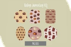 Chocolate Food with Vintage Seamless Pattern Shaped Tag Product Image 1