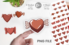 Chocolate Heart Sticker Product Image 1