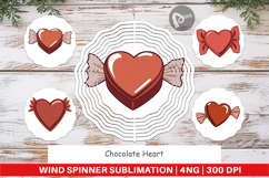 Wind Spinner Chocolate Heart Product Image 1