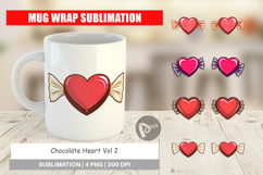 Mug Wrap Chocolate Heart Product Image 1