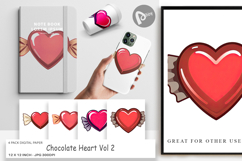 Digital Paper Chocolate Heart Product Image 1