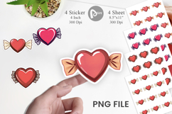 Chocolate Heart Sticker Product Image 1
