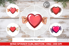 Wind Spinner Chocolate Heart Product Image 1