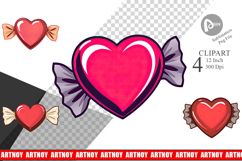 Chocolate Heart Clipart Product Image 1