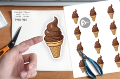 Chocolate Ice Cream Sticker Product Image 1