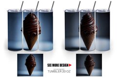 Chocolate Ice Cream | Tumbler Sublimation Wrap Product Image 2