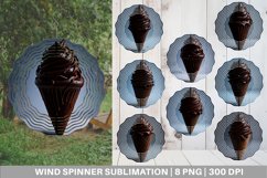 Chocolate Ice Cream Wind Spinner | Sublimation Spinner Desig Product Image 1