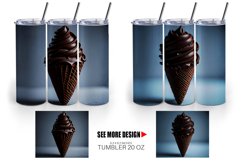 Chocolate Ice Cream | Tumbler Sublimation Wrap Product Image 4