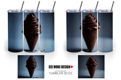 Chocolate Ice Cream | Tumbler Sublimation Wrap Product Image 5