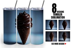 Chocolate Ice Cream | Tumbler Sublimation Wrap Product Image 1