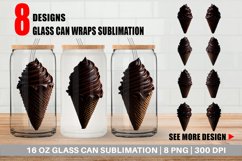 Chocolate Ice Cream Glass Can Wraps Product Image 1
