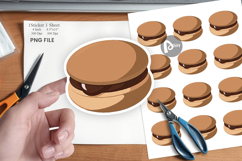 Chocolate Macaron Sticker Product Image 1