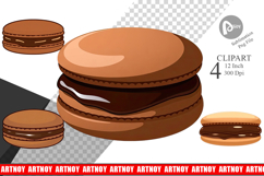 Chocolate Macaron Clipart Product Image 1