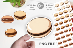 Chocolate Macaron Sticker Product Image 1