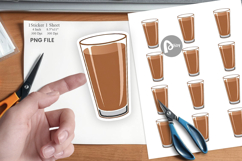 Chocolate Milk Glass Sticker Product Image 1