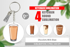 Keychain Chocolate Milk Glass Product Image 1
