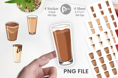 Chocolate Milk Glass Sticker Product Image 1