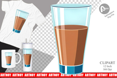 Chocolate Milk Glass Clipart Product Image 1