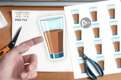 Chocolate Milk Glass Sticker Product Image 1