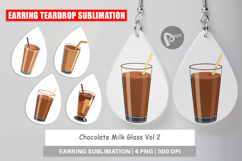 Earring Chocolate Milk Glass Product Image 1