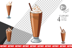 Chocolate Milkshake Clipart Product Image 1