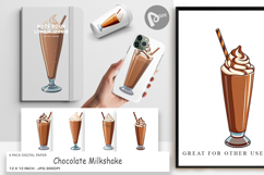 Digital Paper Chocolate Milkshake Product Image 1