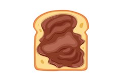 chocolate paste toast cartoon vector illustration Product Image 1