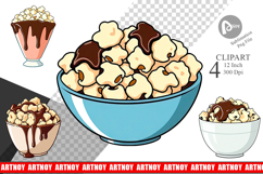 Chocolate Popcorn Clipart Product Image 1