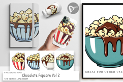 Digital Paper Chocolate Popcorn Product Image 1