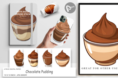 Digital Paper Chocolate Pudding Product Image 1