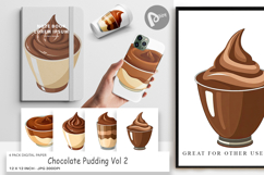 Digital Paper Chocolate Pudding Product Image 1