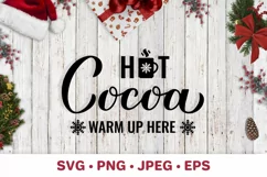 Hot cocoa bar sign. Christmas SVG. Hot chocolate station. Product Image 1