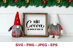Hot cocoa bar sign. Christmas SVG. Hot chocolate station. Product Image 2
