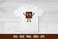 Chocolate SVG. Cute cartoon piece of chocolate character Product Image 2