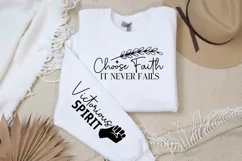 Choose Faith It Never Sleeve SVG, Christian SVG Design Product Image 2