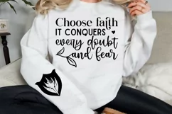Choose Faith It Conquers Sleeve SVG, Christian SVG Design Product Image 2