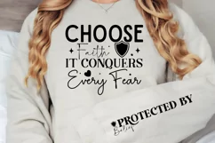 Choose Faith It Conquers Sleeve SVG, Christian SVG Design Product Image 2