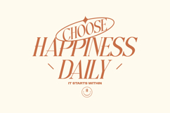 Choose Happiness Minimal Typography Quotes for T shirt Product Image 1