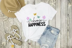 Choose Happiness SVG | Spring Flowers SVG | Positive Print Product Image 5