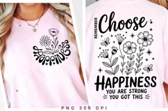 Choose happiness PNG, Choose happy PNG, Motivational Quote Product Image 2