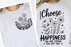 Choose happiness PNG, Choose happy PNG, Motivational Quote Product Image 3