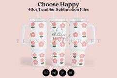 choose happy 40oz quencher tumbler sublimation full wrap high resolution transparant background