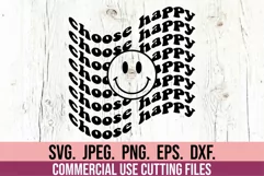Choose Happy Smiley Face SVG - Mental Health - Self Care SVG Product Image 1