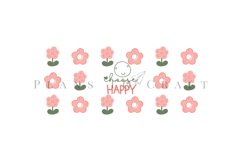 choose happy daisy spring coffee mug sublimation wrap glass mug wrap svg presized for 11oz and 15oz glass ready to cut and sublimation files