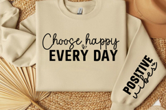Choose happy every day Sleeve SVG Design Product Image 3